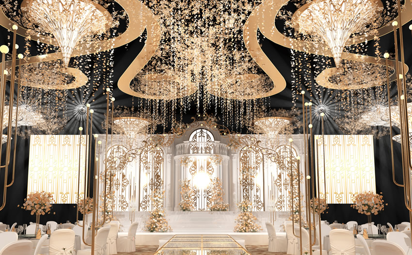 河北花木兰喜事汇金色大厅效果展示